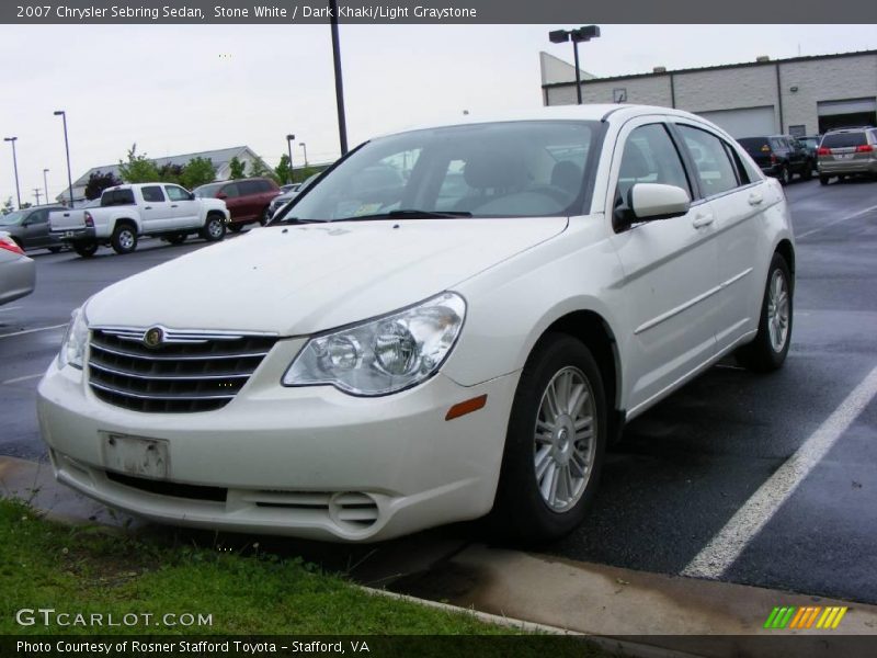 Stone White / Dark Khaki/Light Graystone 2007 Chrysler Sebring Sedan