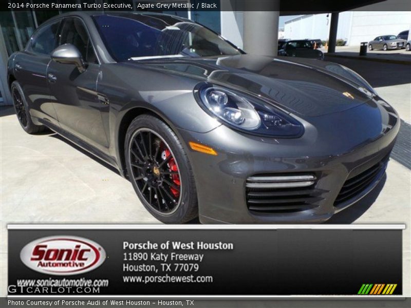 Agate Grey Metallic / Black 2014 Porsche Panamera Turbo Executive
