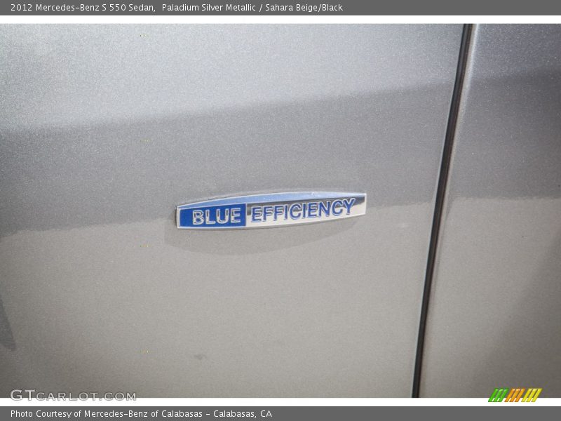 Paladium Silver Metallic / Sahara Beige/Black 2012 Mercedes-Benz S 550 Sedan