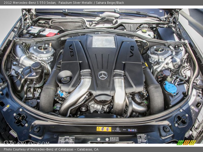 Paladium Silver Metallic / Sahara Beige/Black 2012 Mercedes-Benz S 550 Sedan
