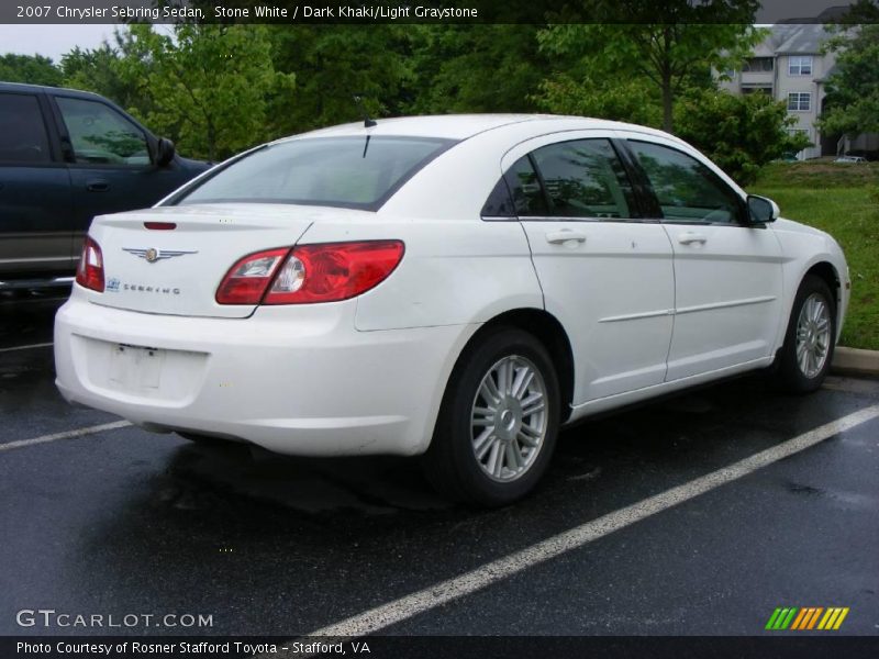 Stone White / Dark Khaki/Light Graystone 2007 Chrysler Sebring Sedan