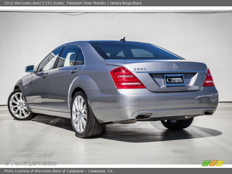 Paladium Silver Metallic / Sahara Beige/Black 2012 Mercedes-Benz S 550 Sedan