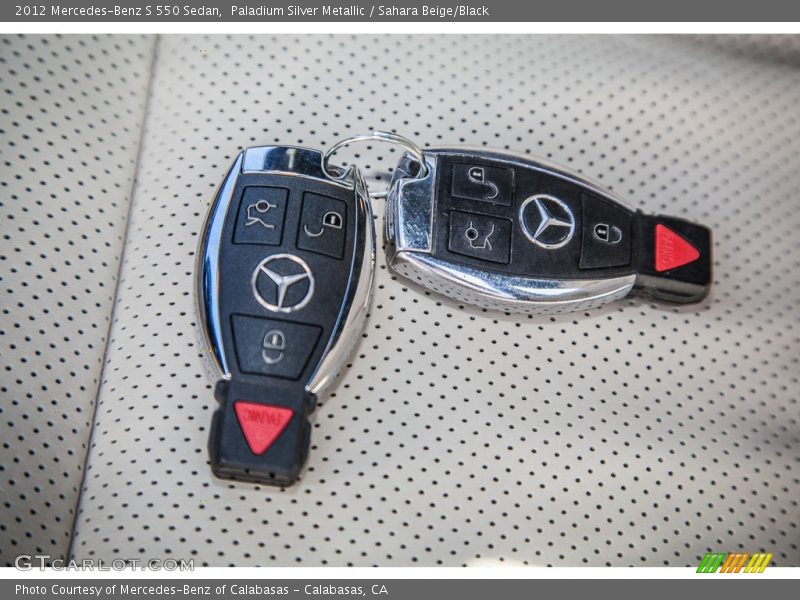Paladium Silver Metallic / Sahara Beige/Black 2012 Mercedes-Benz S 550 Sedan