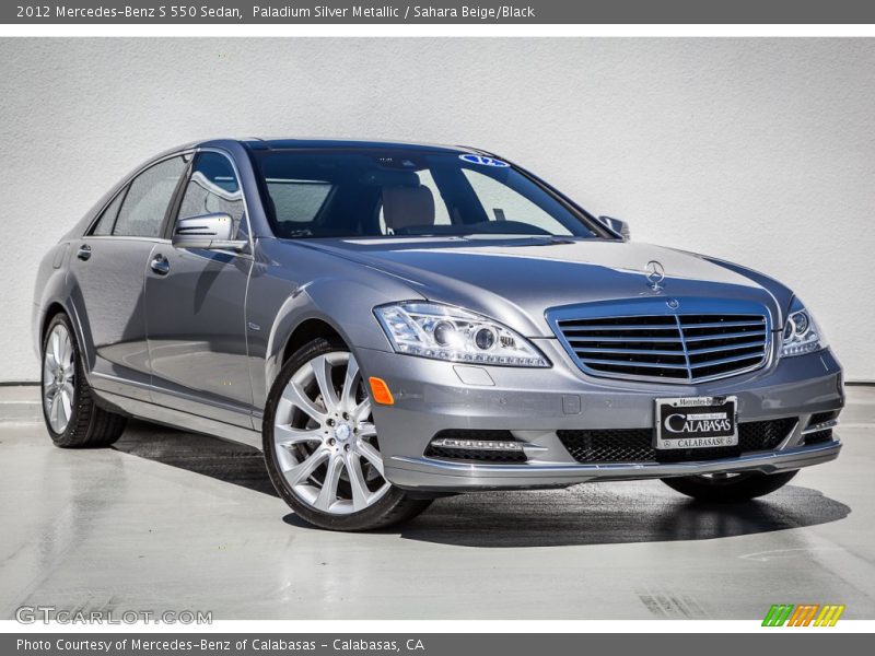 Paladium Silver Metallic / Sahara Beige/Black 2012 Mercedes-Benz S 550 Sedan