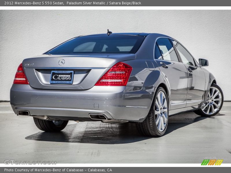 Paladium Silver Metallic / Sahara Beige/Black 2012 Mercedes-Benz S 550 Sedan
