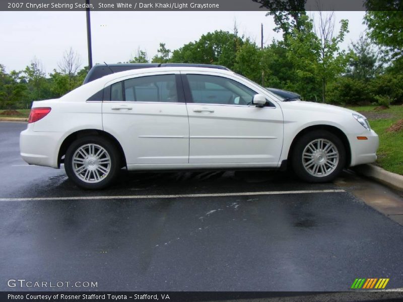 Stone White / Dark Khaki/Light Graystone 2007 Chrysler Sebring Sedan