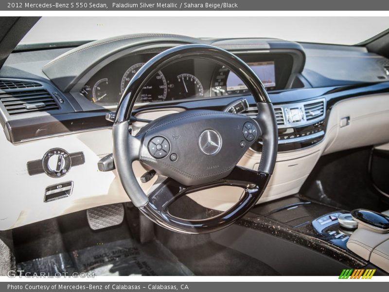 Paladium Silver Metallic / Sahara Beige/Black 2012 Mercedes-Benz S 550 Sedan