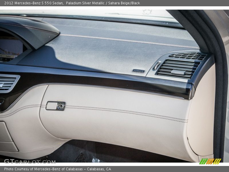 Paladium Silver Metallic / Sahara Beige/Black 2012 Mercedes-Benz S 550 Sedan