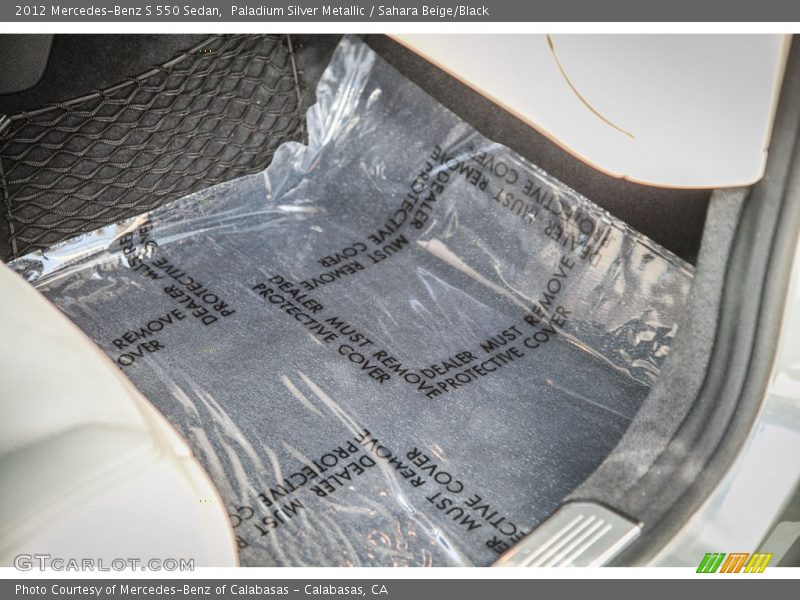 Paladium Silver Metallic / Sahara Beige/Black 2012 Mercedes-Benz S 550 Sedan