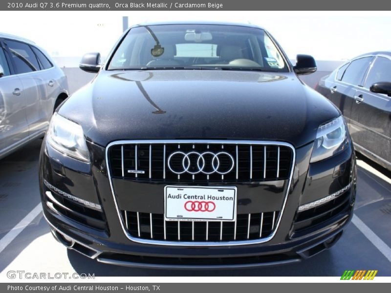 Orca Black Metallic / Cardamom Beige 2010 Audi Q7 3.6 Premium quattro