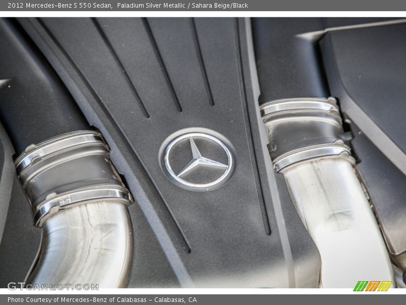 Paladium Silver Metallic / Sahara Beige/Black 2012 Mercedes-Benz S 550 Sedan