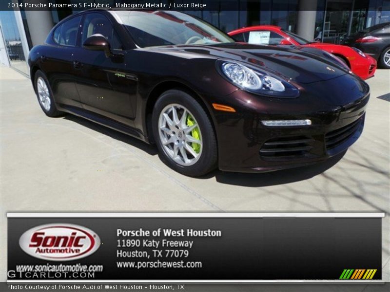 Mahogany Metallic / Luxor Beige 2014 Porsche Panamera S E-Hybrid