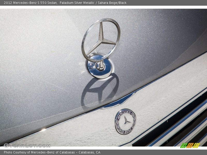 Paladium Silver Metallic / Sahara Beige/Black 2012 Mercedes-Benz S 550 Sedan
