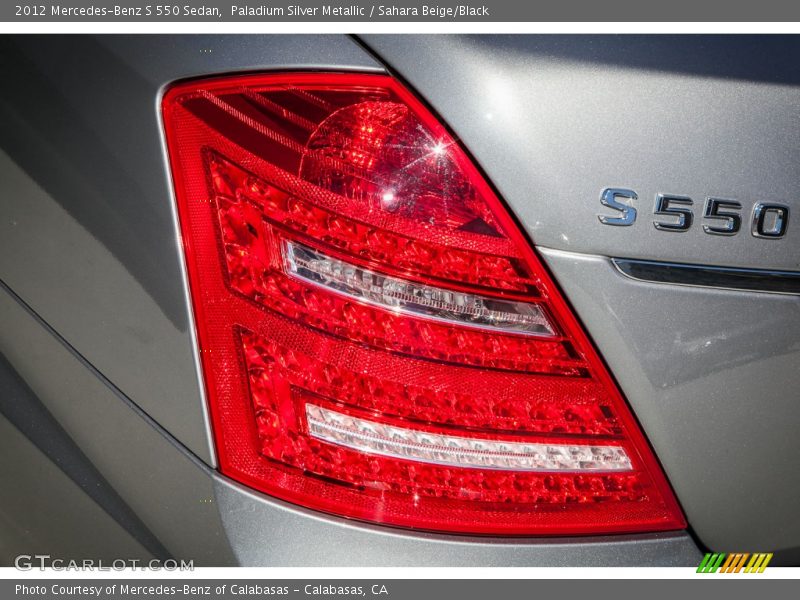 Paladium Silver Metallic / Sahara Beige/Black 2012 Mercedes-Benz S 550 Sedan
