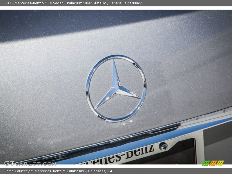 Paladium Silver Metallic / Sahara Beige/Black 2012 Mercedes-Benz S 550 Sedan