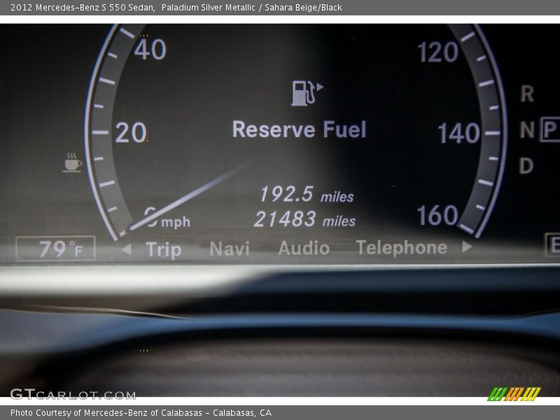 Paladium Silver Metallic / Sahara Beige/Black 2012 Mercedes-Benz S 550 Sedan