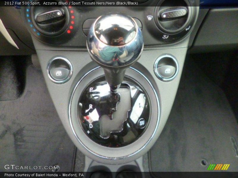 Azzurro (Blue) / Sport Tessuto Nero/Nero (Black/Black) 2012 Fiat 500 Sport