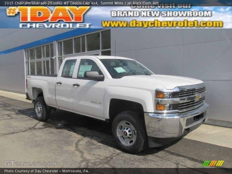 Summit White / Jet Black/Dark Ash 2015 Chevrolet Silverado 2500HD WT Double Cab 4x4