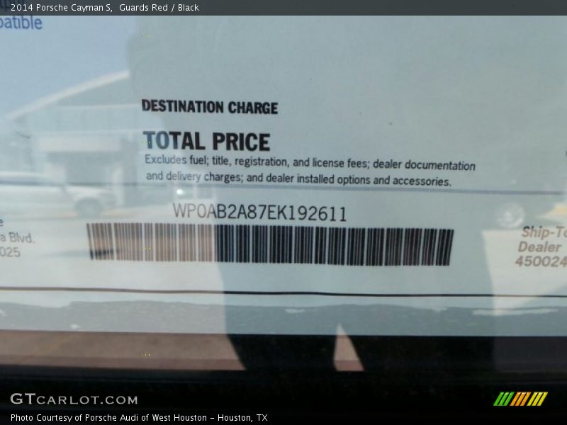 Guards Red / Black 2014 Porsche Cayman S