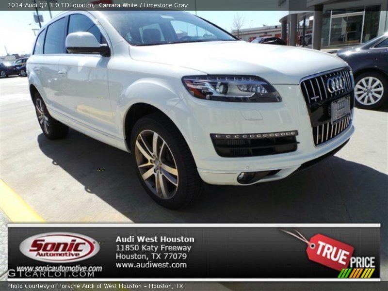 Carrara White / Limestone Gray 2014 Audi Q7 3.0 TDI quattro