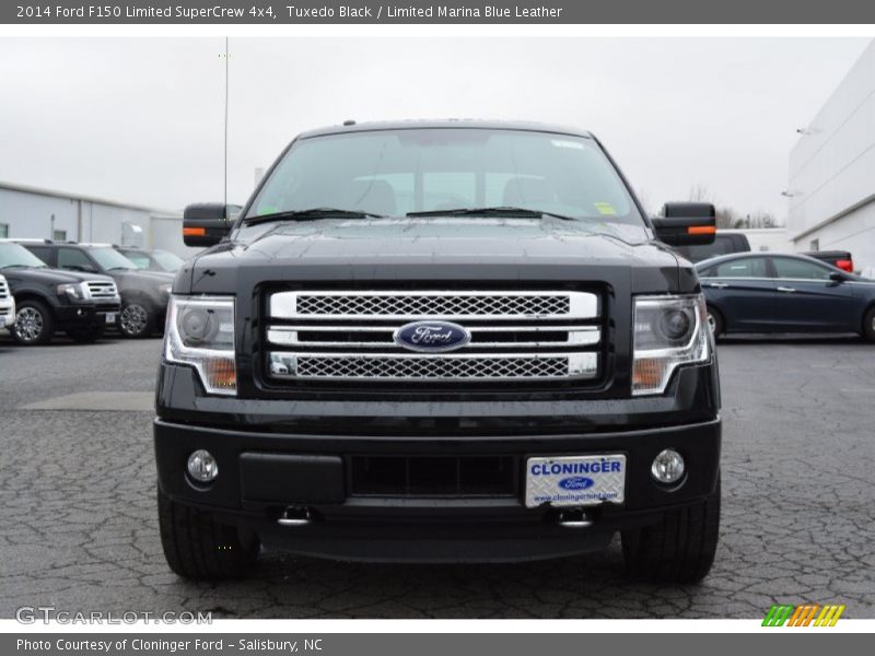 Tuxedo Black / Limited Marina Blue Leather 2014 Ford F150 Limited SuperCrew 4x4