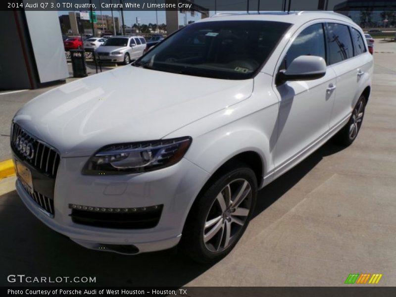 Carrara White / Limestone Gray 2014 Audi Q7 3.0 TDI quattro