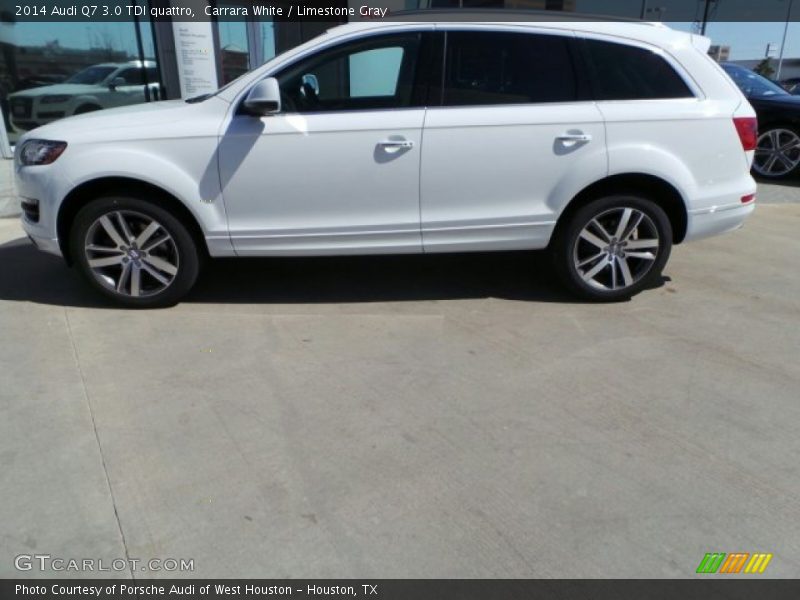 Carrara White / Limestone Gray 2014 Audi Q7 3.0 TDI quattro