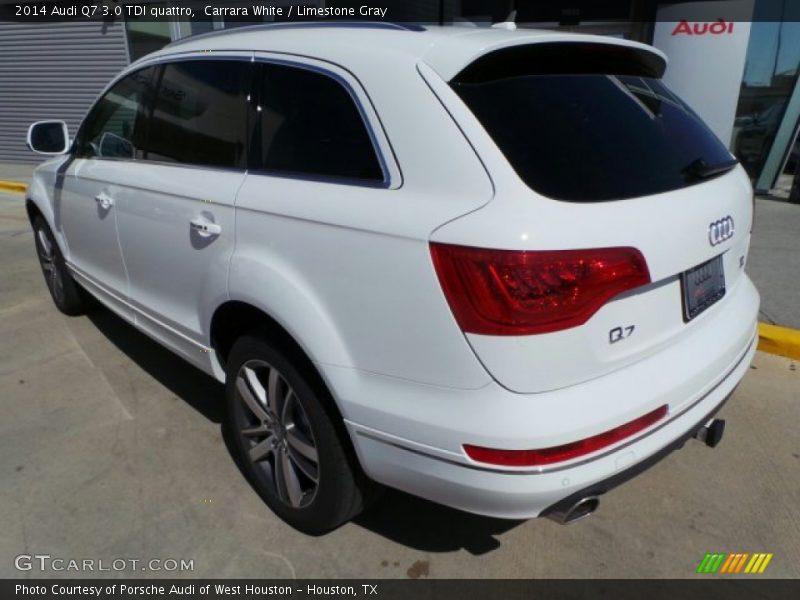 Carrara White / Limestone Gray 2014 Audi Q7 3.0 TDI quattro