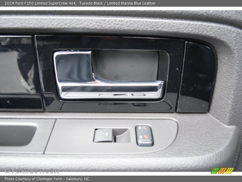 Tuxedo Black / Limited Marina Blue Leather 2014 Ford F150 Limited SuperCrew 4x4