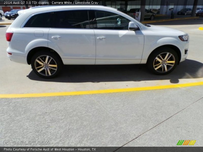 Carrara White / Limestone Gray 2014 Audi Q7 3.0 TDI quattro