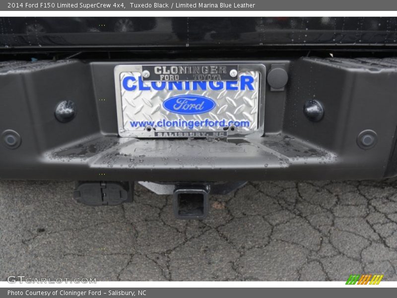Tuxedo Black / Limited Marina Blue Leather 2014 Ford F150 Limited SuperCrew 4x4