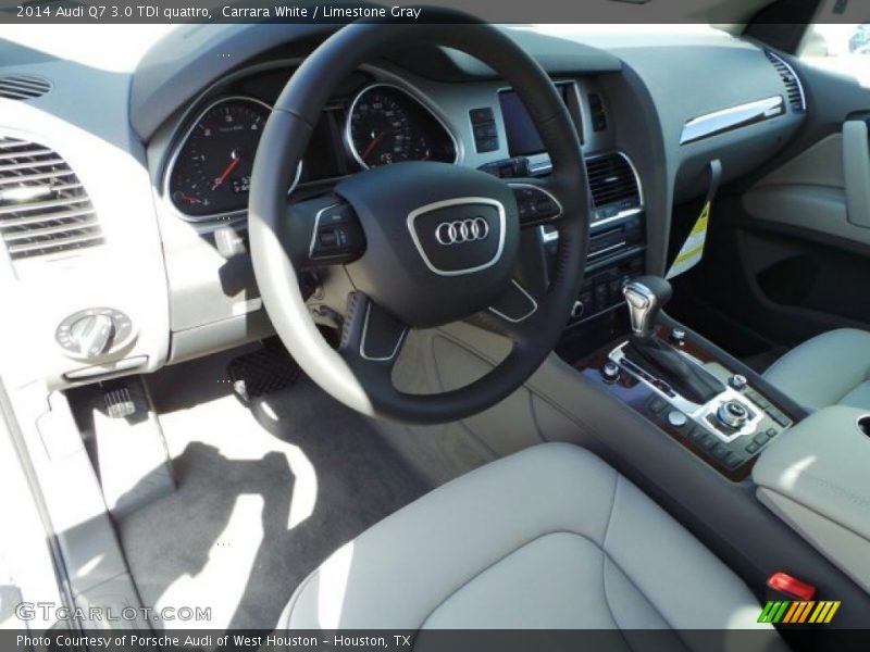 Carrara White / Limestone Gray 2014 Audi Q7 3.0 TDI quattro