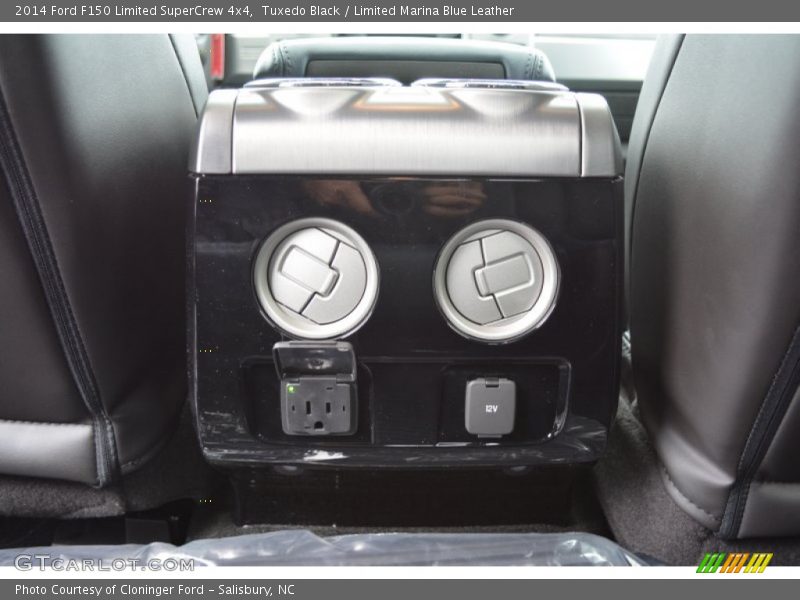 Tuxedo Black / Limited Marina Blue Leather 2014 Ford F150 Limited SuperCrew 4x4