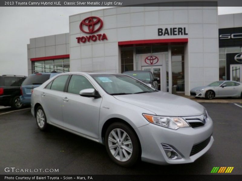 Classic Silver Metallic / Light Gray 2013 Toyota Camry Hybrid XLE