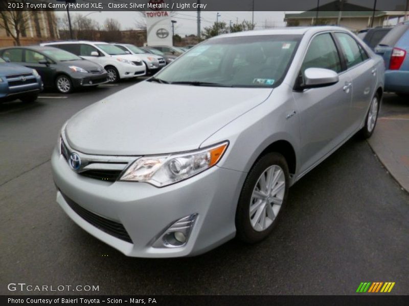 Classic Silver Metallic / Light Gray 2013 Toyota Camry Hybrid XLE