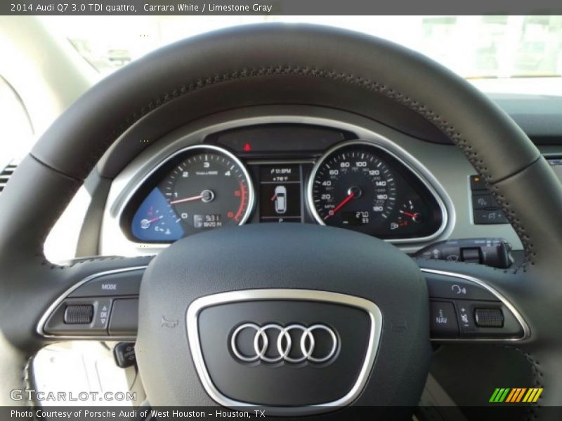 Carrara White / Limestone Gray 2014 Audi Q7 3.0 TDI quattro