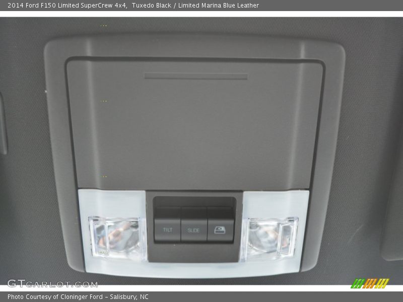Tuxedo Black / Limited Marina Blue Leather 2014 Ford F150 Limited SuperCrew 4x4
