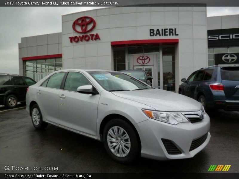 Classic Silver Metallic / Light Gray 2013 Toyota Camry Hybrid LE