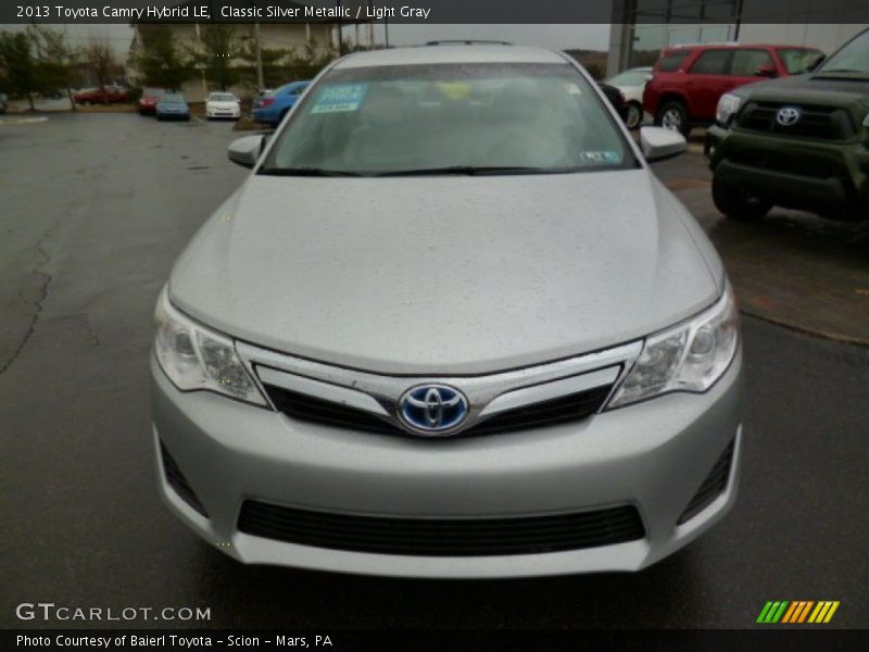 Classic Silver Metallic / Light Gray 2013 Toyota Camry Hybrid LE