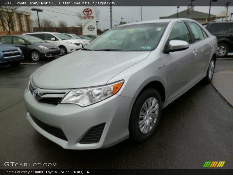 Classic Silver Metallic / Light Gray 2013 Toyota Camry Hybrid LE