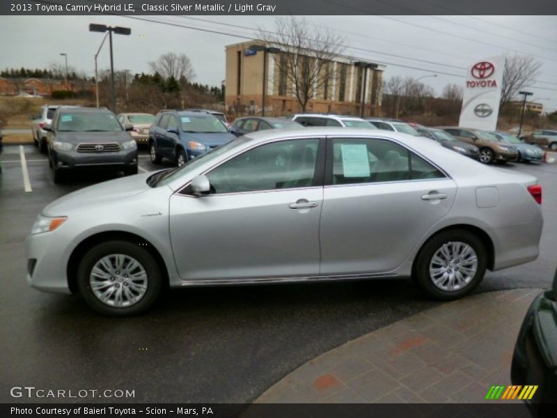 Classic Silver Metallic / Light Gray 2013 Toyota Camry Hybrid LE