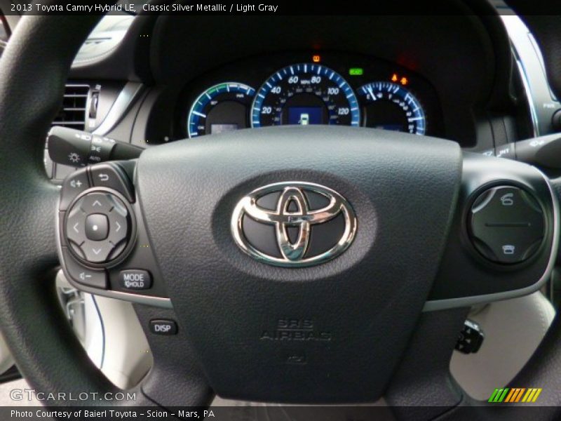 Classic Silver Metallic / Light Gray 2013 Toyota Camry Hybrid LE