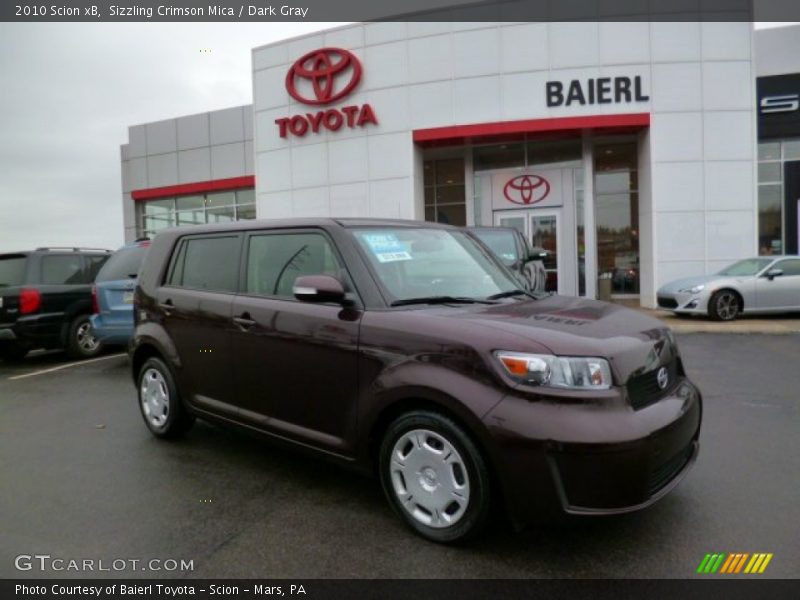 Sizzling Crimson Mica / Dark Gray 2010 Scion xB