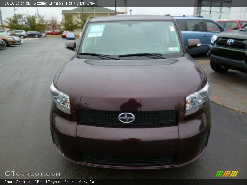 Sizzling Crimson Mica / Dark Gray 2010 Scion xB