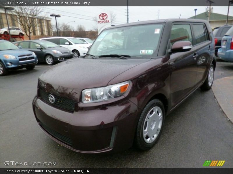Sizzling Crimson Mica / Dark Gray 2010 Scion xB
