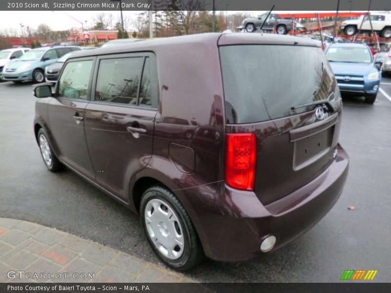 Sizzling Crimson Mica / Dark Gray 2010 Scion xB