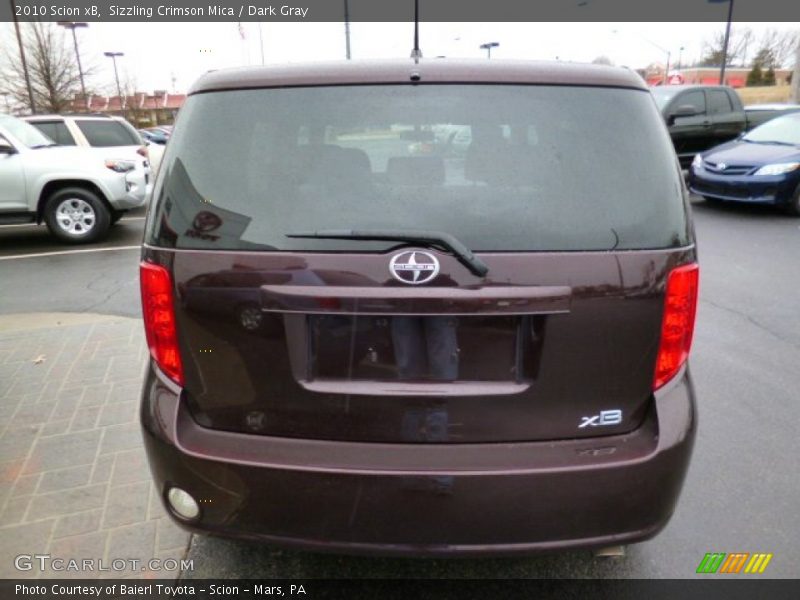Sizzling Crimson Mica / Dark Gray 2010 Scion xB
