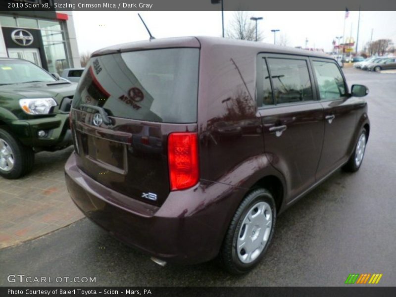 Sizzling Crimson Mica / Dark Gray 2010 Scion xB