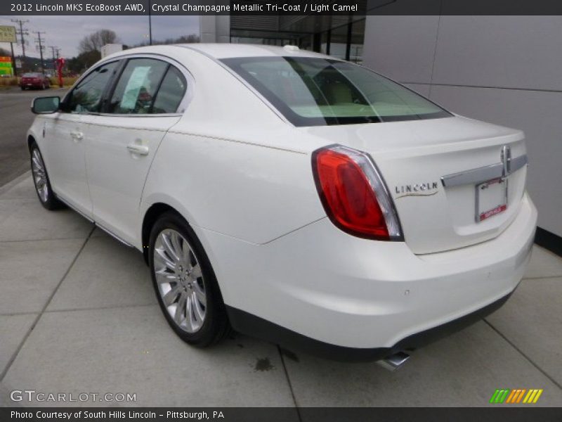 Crystal Champagne Metallic Tri-Coat / Light Camel 2012 Lincoln MKS EcoBoost AWD