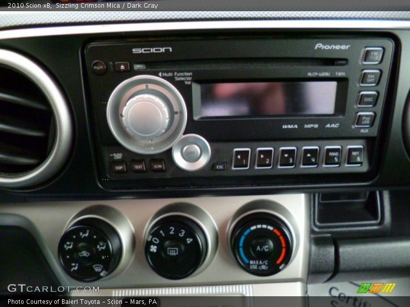 Sizzling Crimson Mica / Dark Gray 2010 Scion xB